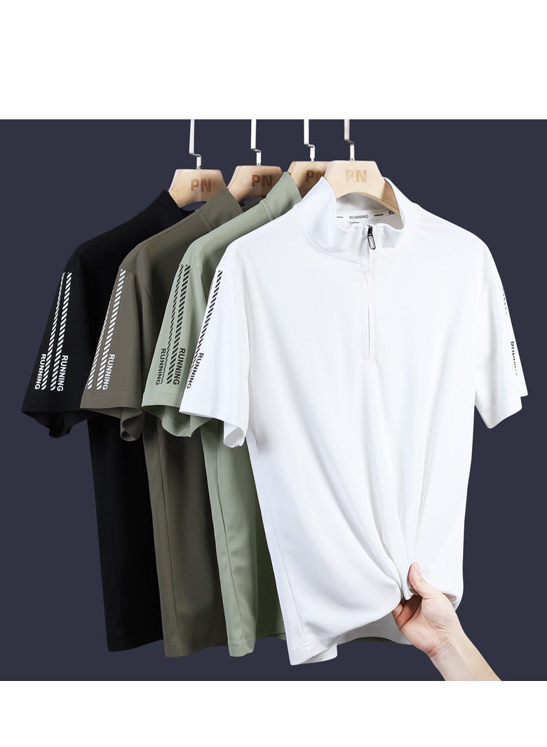 Men's Pure Cotton Short Sleeved T-shirt Casual POLO Shirt