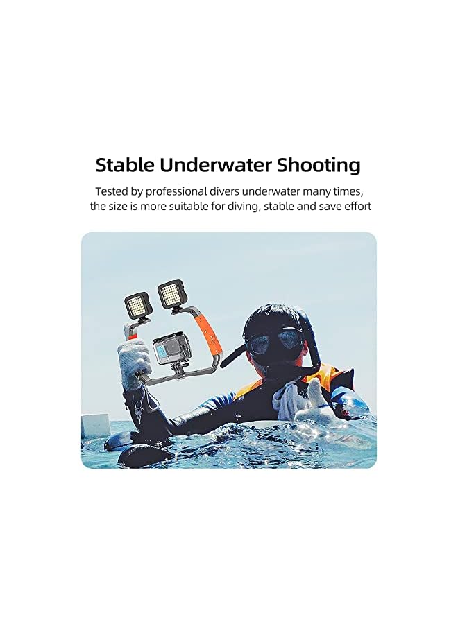 Diving Rig Handheld Stabilizer for GoPro HERO 11 10 9 8 with Cold Shoe Mount Wrist Strap for DJI Action 2 Osmo Action Insta360 ONE R Action Cameras