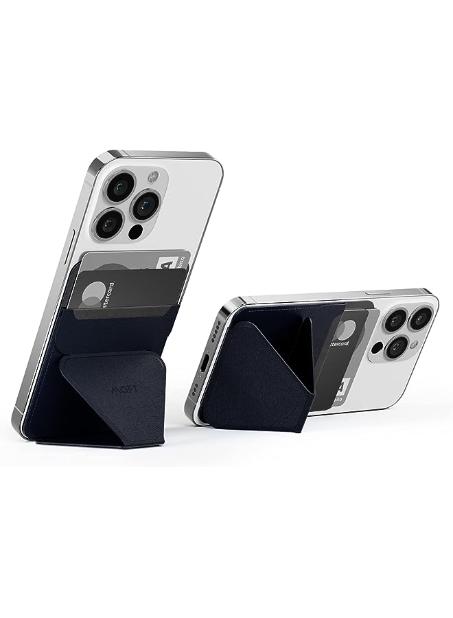 Cell Phone Stand with 2 Viewing Angles for Andriod, iPhone and All Smartphones, Repositionable, Residue-Free 3-in-1 Adhesive Wallet Stand