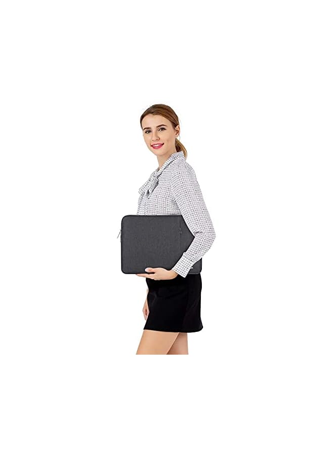 Laptop Sleeve Bag Compatible With Macbook Air/Pro, 13-13.3 Inch Notebook, Compatible With Macbook Pro 14 Inch 2023-2021 A2779 M2 A2442 M1, Polyester Vertical Case With Pocket, Space Gray