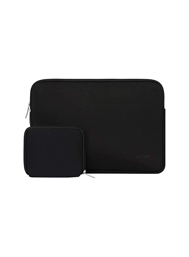 Laptop Sleeve Compatible With Macbook Air 13 Inch M2 A2681 M1 A2337 A2179 A1932 2022-2018/Pro 13 M2 M1 A2338 A2251 A2289 A2159 A1989 A1706 A1708, Neoprene Bag With Small Case, Black