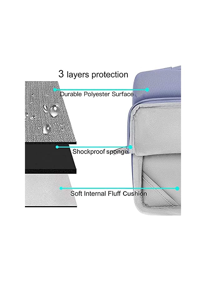 Compatible With Macbook Air 13.6 Inch Case 2022 2023 Release A2681 With M2 Chip Touch Id, Plastic Hard Shell Case&Carrying Sleeve Bag&Keyboard Cover&Webcam Cover&Screen Protector, Lavender Gray