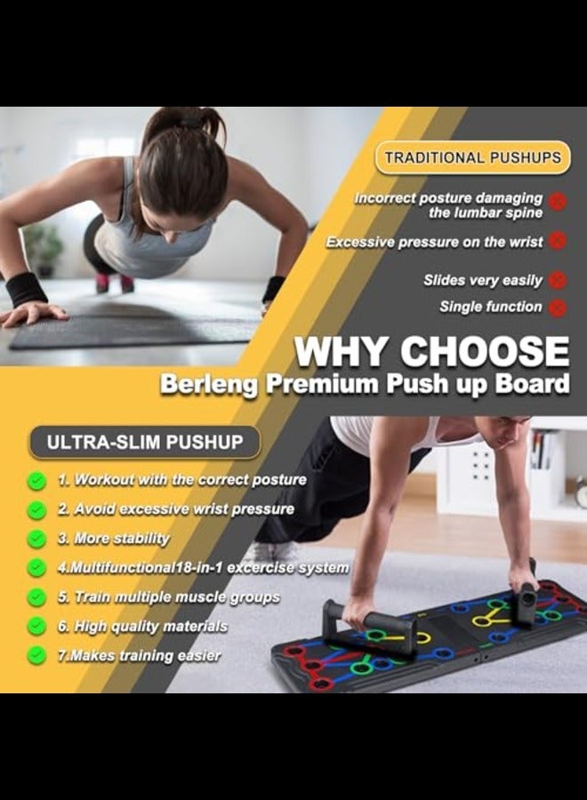 Multi-Functional Pushup Stands System Fitness Floor Chest Muscle Exercise Professional Equipment Burn Fat Strength Training Arm Men & Women Weights