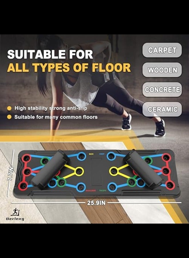 Multi-Functional Pushup Stands System Fitness Floor Chest Muscle Exercise Professional Equipment Burn Fat Strength Training Arm Men & Women Weights