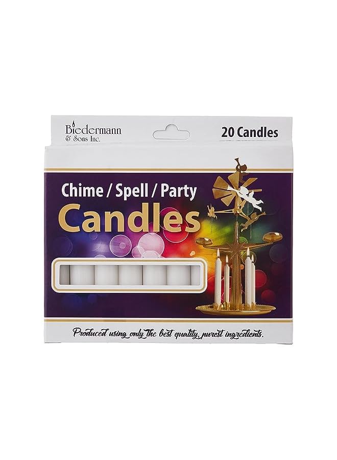 & Sons Chime or Tree Candles 20-Count Box, White