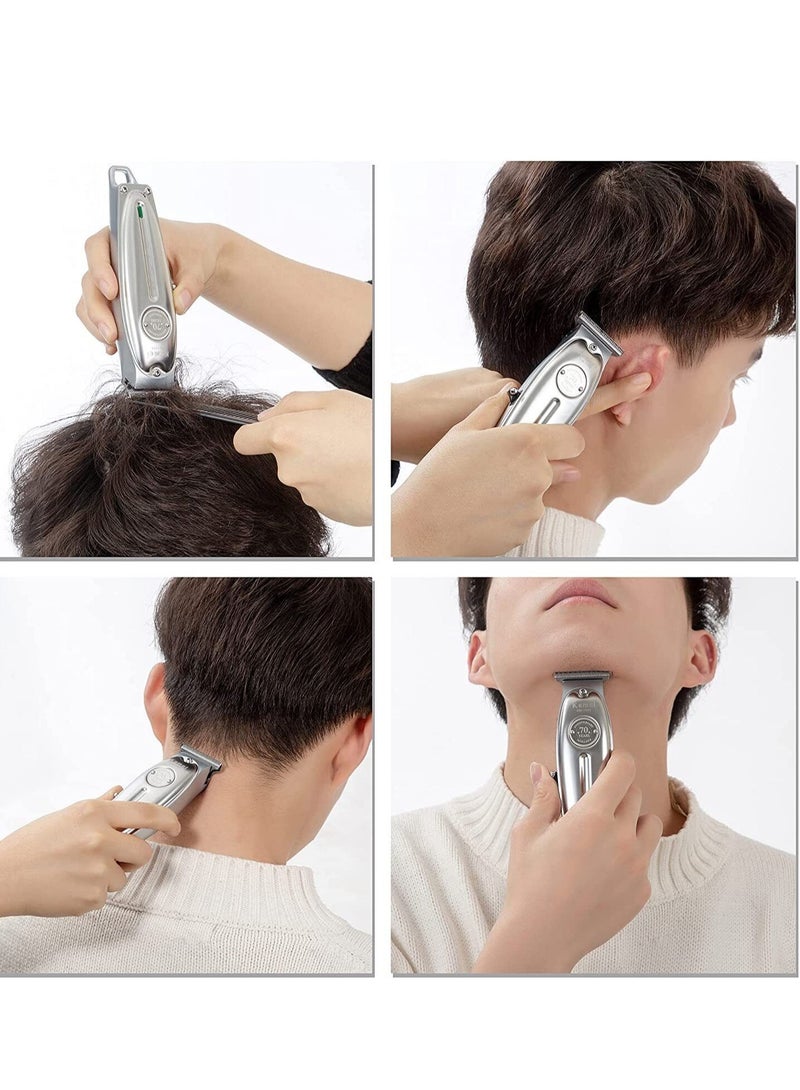 Kemei Original KM-1949 Professional Rechargeable and Cordless Hair Clipper Runtime: 120 min Trimmer for Men (Silver)