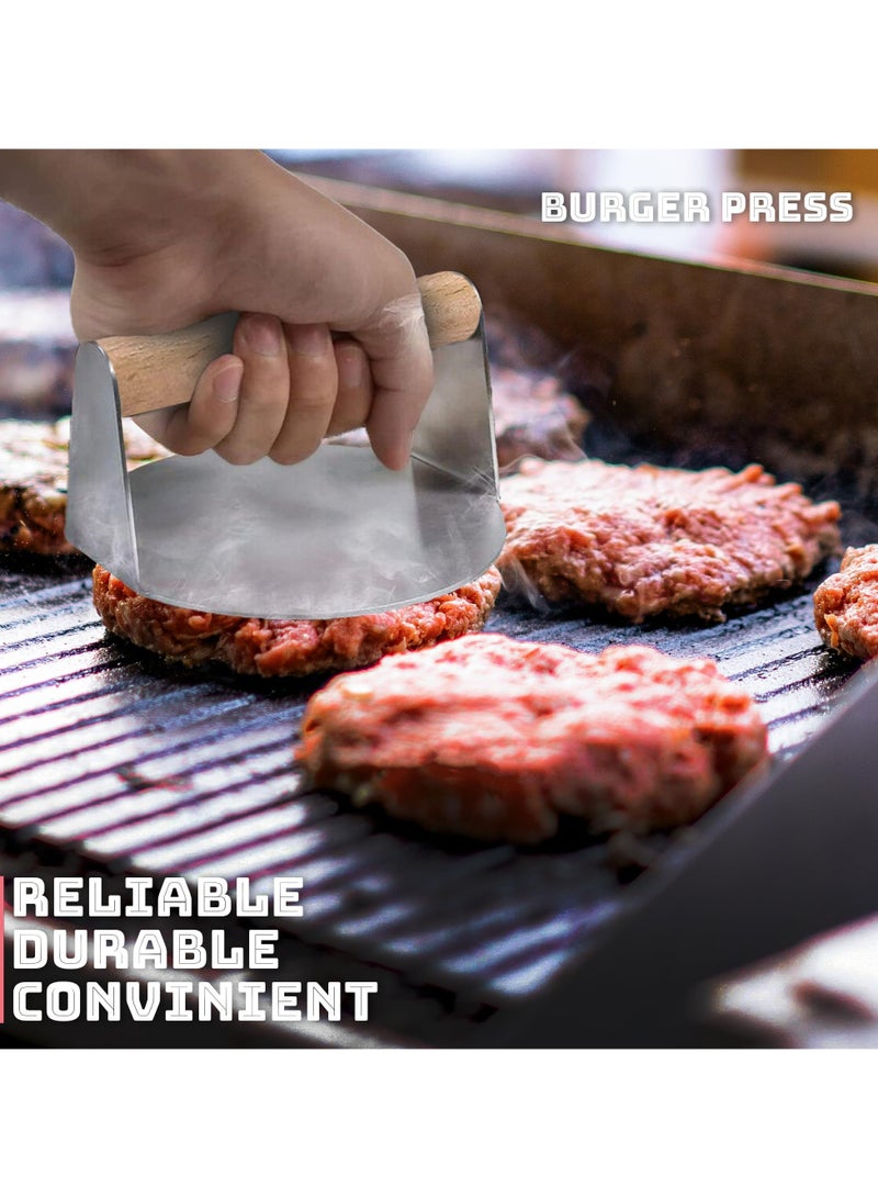 Stainless Steel Burger Press, 5.5