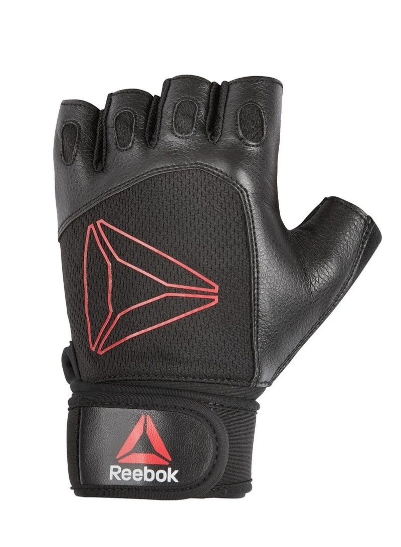 Weight lifting gloves medium blk/red