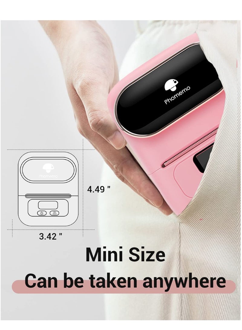 Phomemo M110 Portable Thermal Label Printer Bluetooth Connection Apply For Labeling Shipping Office Cable Retail Barcode And More