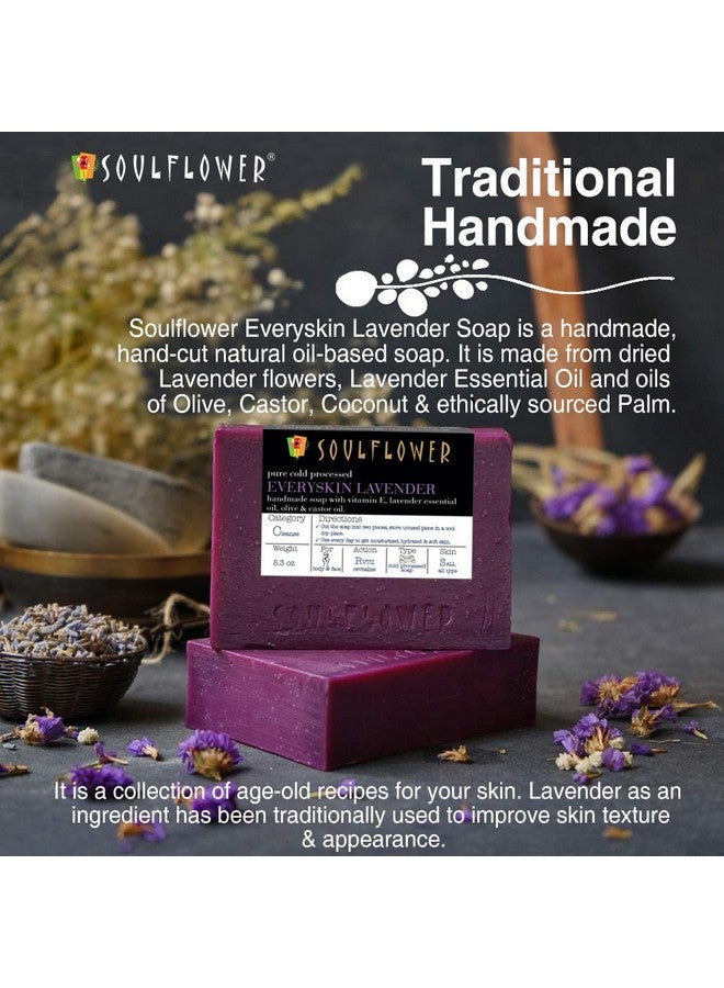 Organic Handmade Bar Soap For Men And Women Enriched With Lavender Essential Oil & Flowersrevitalize Skinnatural Vegan Curelty & Sls Free Pack Of 2 5.30 Oz Each Ideal Gift Set