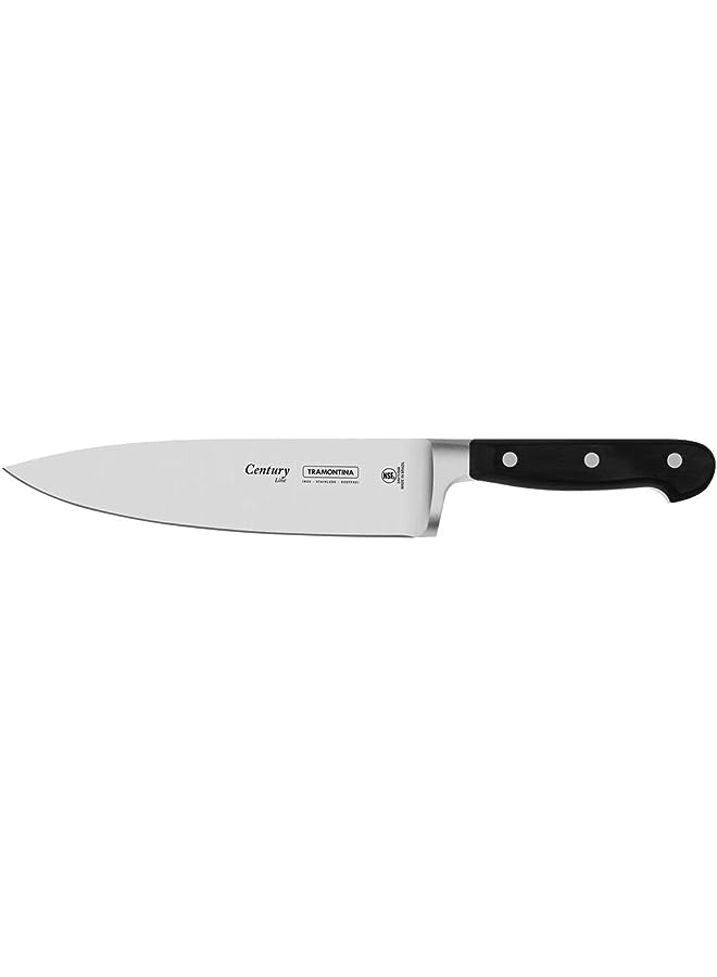 Best Knife For Chef 8 Inches Stainless Steel Din 1.4110 Longlasting Blade With Thermal Treatment Handle Made In Polycarbonate Fiberglass 25 Year Warranty Nsf Certified Century Line