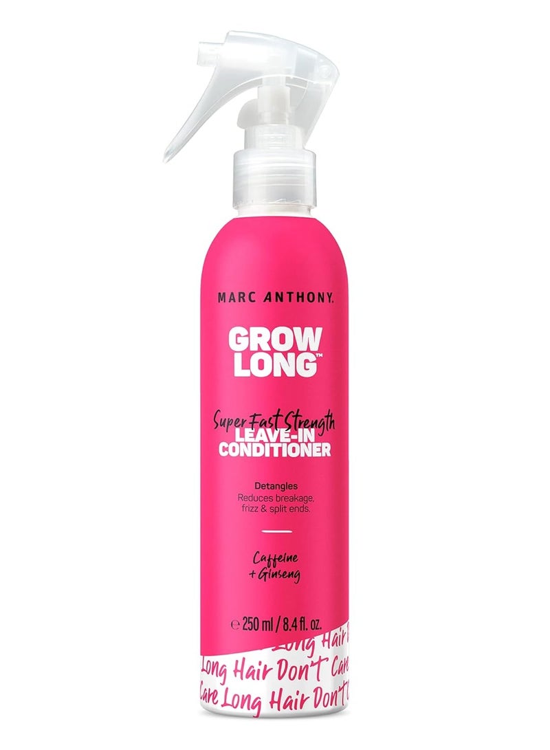 Marc Anthony Leave-In Conditioner Spray & Detangler, Grow Long Biotin - Anti-Frizz Deep Conditioner For Split Ends & Breakage - Vitamin E, Caffeine & Ginseng for Curly, Dry & Damaged Hair