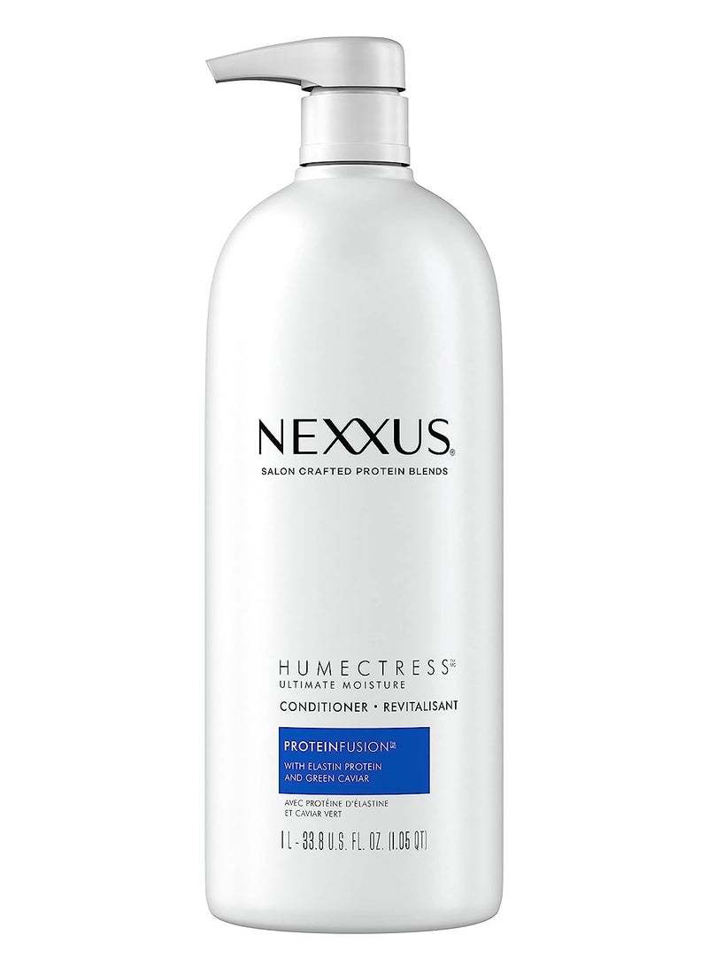 Nexxus Humectress Moisturizing Conditioner Ultimate Moisture for Dry Hair Moisturizing ProteinFusion with Elastin Protein and Green Caviar 33.8 oz