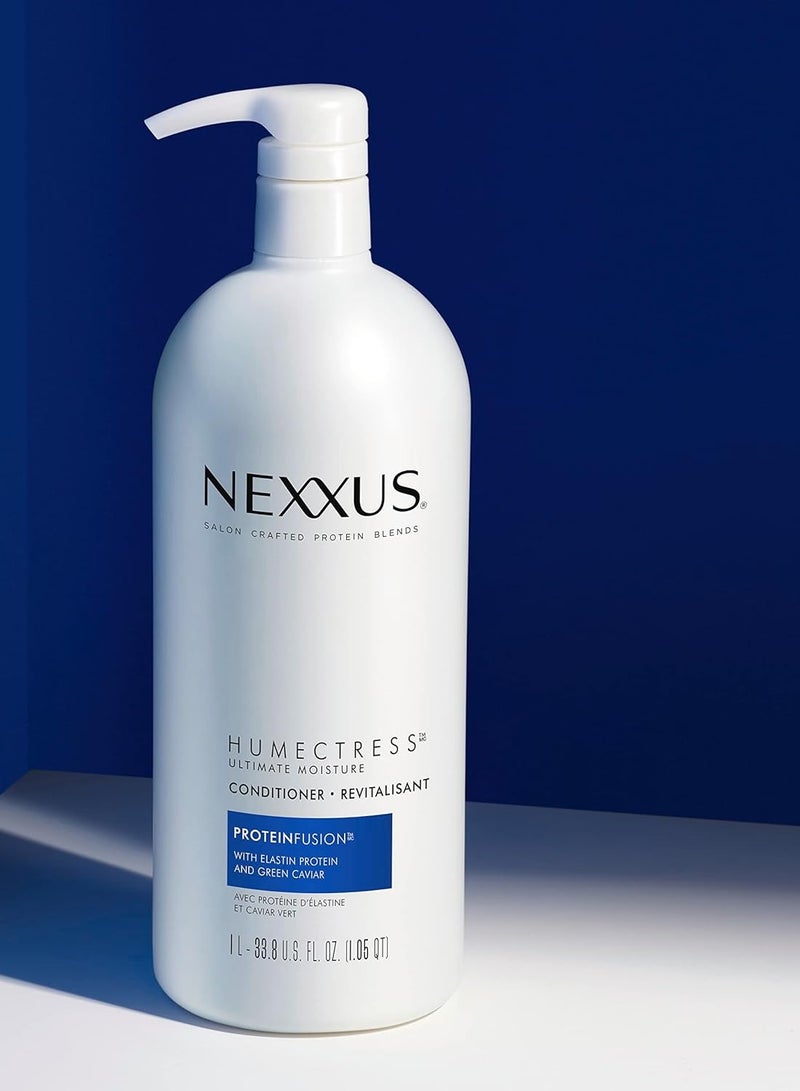 Nexxus Humectress Moisturizing Conditioner Ultimate Moisture for Dry Hair Moisturizing ProteinFusion with Elastin Protein and Green Caviar 33.8 oz