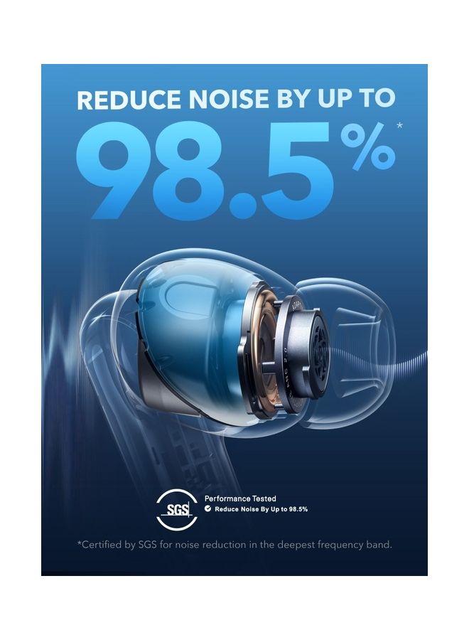 Liberty 4 NC Earbuds, 98.5 Percent Noise Reduction, Adaptive Cancelling To Ears And Environment, Hi-Res Sound, 50H Battery, Wireless Charging, Bluetooth 5.3 Black