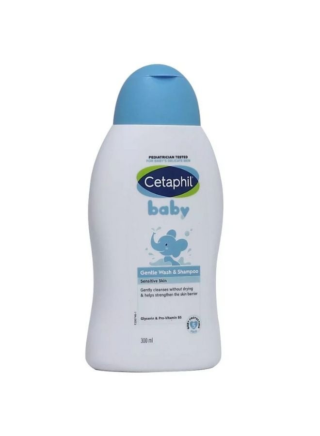 Cetaphil Baby Gentle Wash & Shampoo: Nourishing Cleanser with Glycerin & Pro-Vitamin B5, 300ml