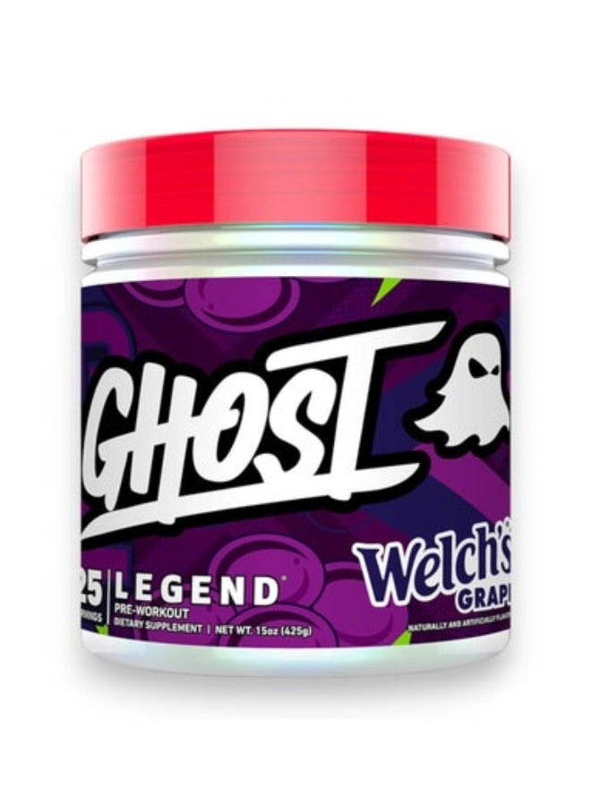 Pre-Workout Legend, Welch's Grape Flavour, 425g,  25 Servings