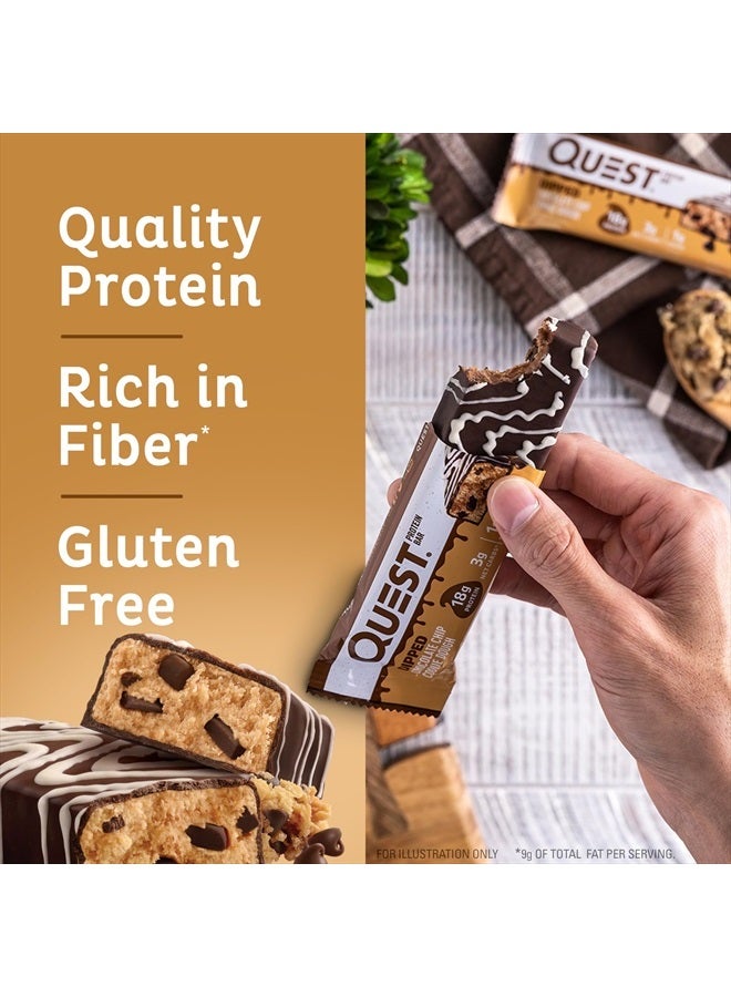 Dipped Chocolate Chip Cookie Dough Protein Bars, 1.76 Oz, 12 Ct