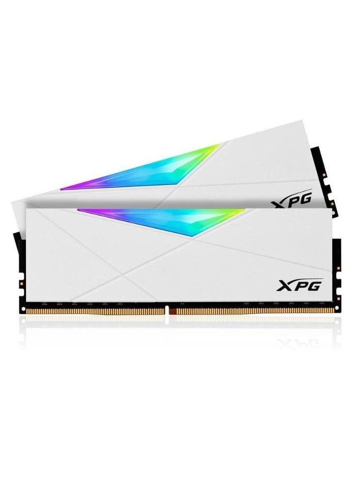 ADATA XPG SPECTRIX DDR4 D50 RGB 32GB (2x16GB) 3600MHz PC4-25600 U-DIMM 288-Pins Desktop Memory CL16 Kit White