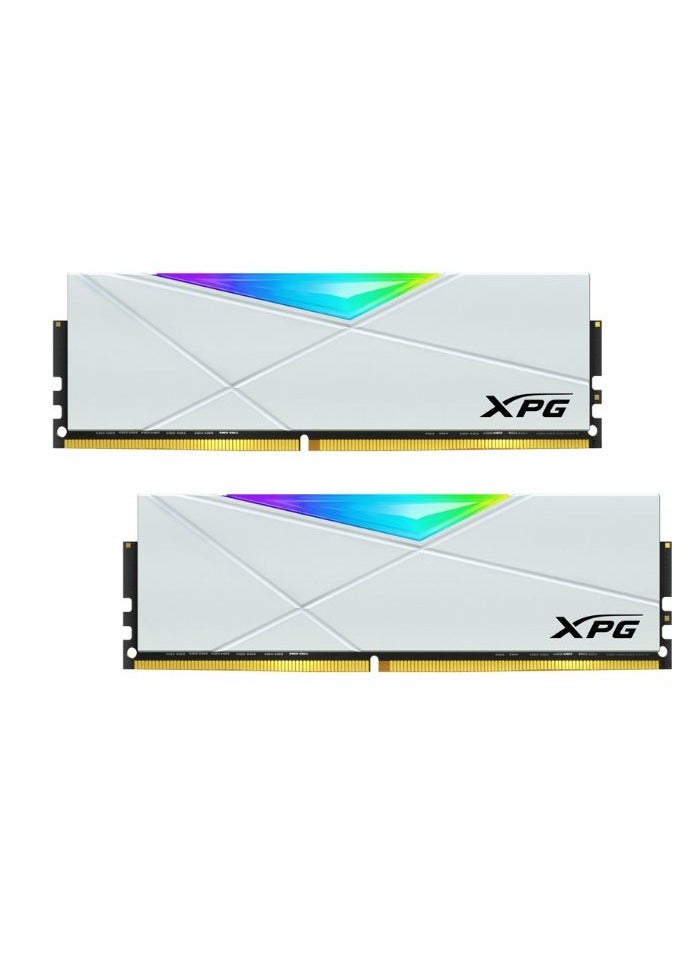 ADATA XPG SPECTRIX DDR4 D50 RGB 32GB (2x16GB) 3600MHz PC4-25600 U-DIMM 288-Pins Desktop Memory CL16 Kit White