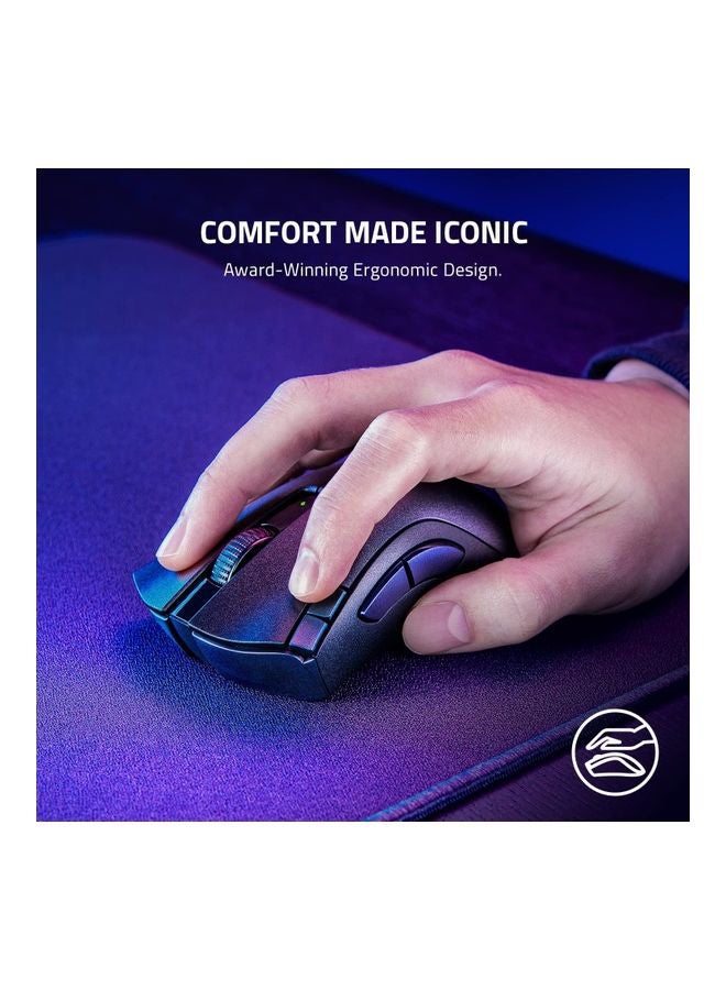DeathAdder V2 X HyperSpeed Wireless Gaming Mouse: Award-Winning Ergonomic Design - Ultra-Fast HyperSpeed Wireless - 7 Programmable Buttons - Gen 2 Mechanical Switches - 5G 14K DPI Optical Sensor