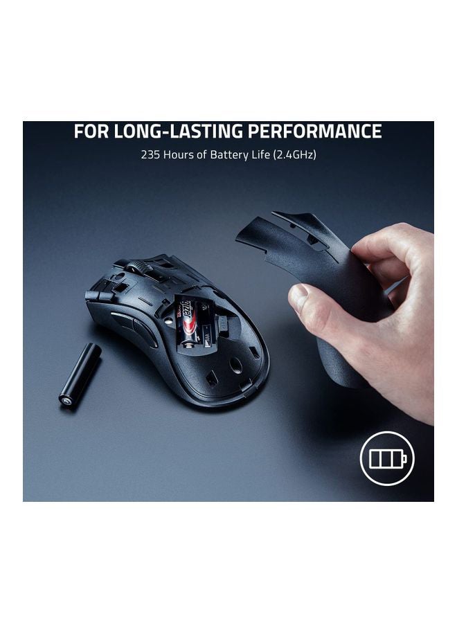 DeathAdder V2 X HyperSpeed Wireless Gaming Mouse: Award-Winning Ergonomic Design - Ultra-Fast HyperSpeed Wireless - 7 Programmable Buttons - Gen 2 Mechanical Switches - 5G 14K DPI Optical Sensor