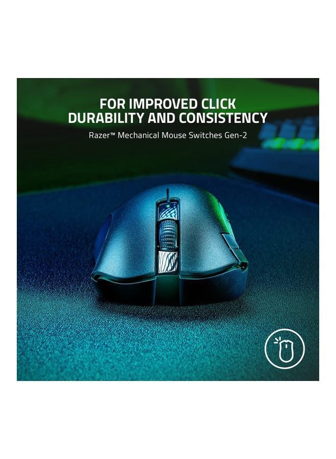 DeathAdder V2 X HyperSpeed Wireless Gaming Mouse: Award-Winning Ergonomic Design - Ultra-Fast HyperSpeed Wireless - 7 Programmable Buttons - Gen 2 Mechanical Switches - 5G 14K DPI Optical Sensor