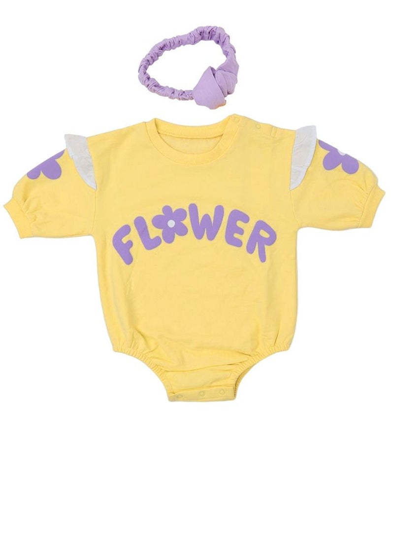 AIKO - Baby Multicolor Body Suit with Headband 12-18 Months