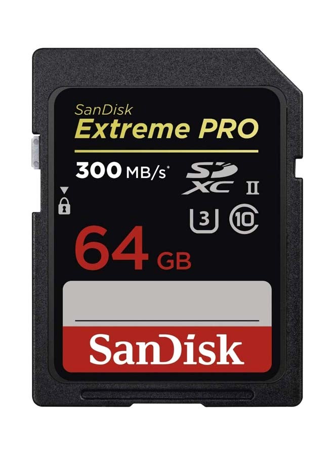 Extreme Pro SD 300 Mb/s,C10,UHS-II,U3 64 GB