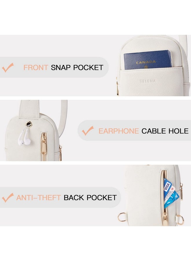 Small Sling Bag For Women Leather Crossbody Bag For Women White