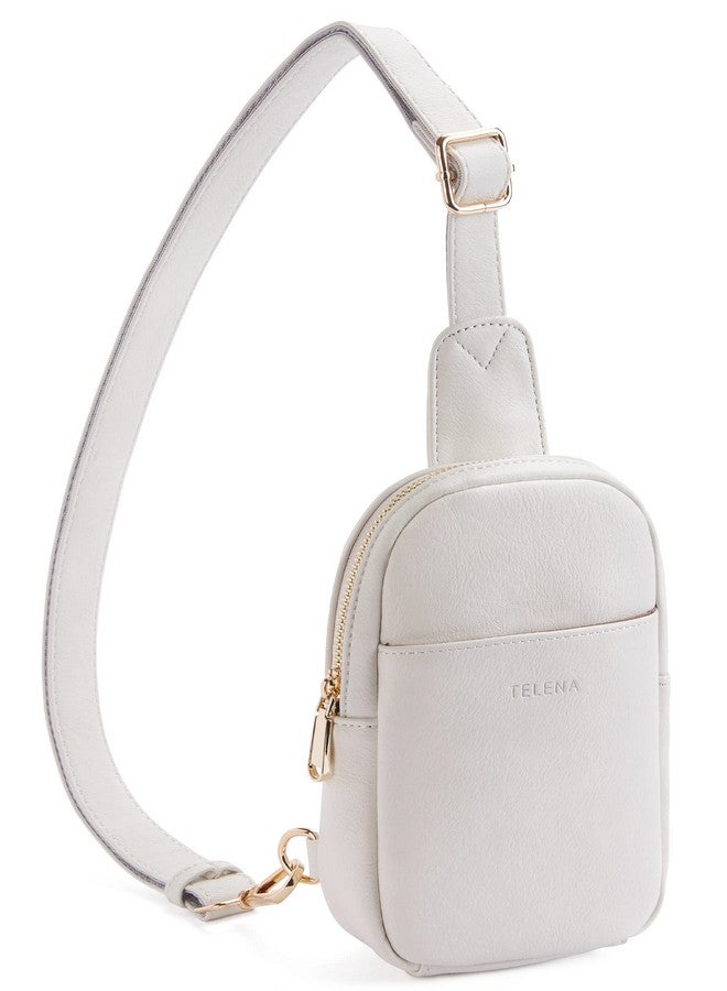 Small Sling Bag For Women Leather Crossbody Bag For Women White