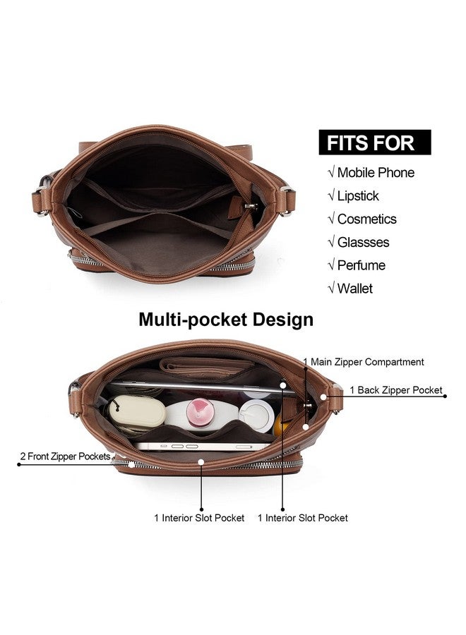 Crossbody Purse For Women Multi Pockets Bag Vegan Leather Small Shoulder Handbags Summer Travel Designer Vintage Ladies