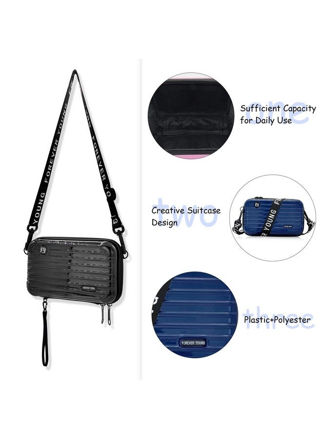 Small Crossbody Bag Plastic Small Shoulder Bag Mini Crossbody Bag Personalized Crossbody Bags For Women And Men (Black)