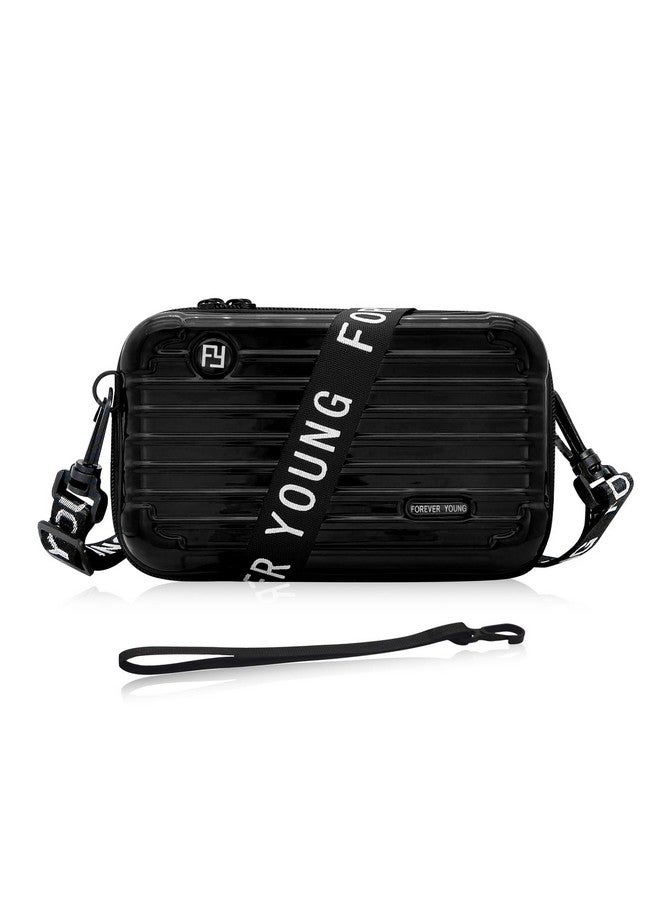Small Crossbody Bag Plastic Small Shoulder Bag Mini Crossbody Bag Personalized Crossbody Bags For Women And Men (Black)