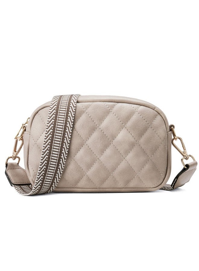 Quilted Crossbody Bag Small Crossbody Purse For Women Trendy Leather Lightweight Shoulder Handbags