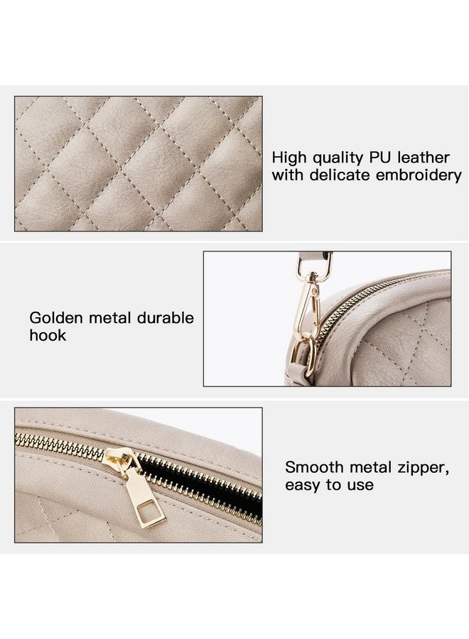 Quilted Crossbody Bag Small Crossbody Purse For Women Trendy Leather Lightweight Shoulder Handbags
