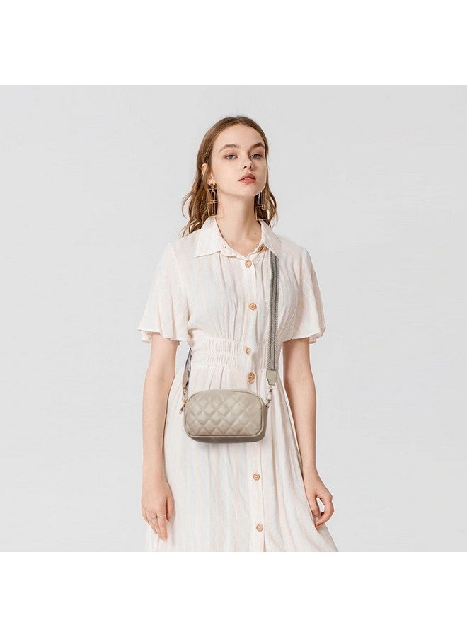 Quilted Crossbody Bag Small Crossbody Purse For Women Trendy Leather Lightweight Shoulder Handbags