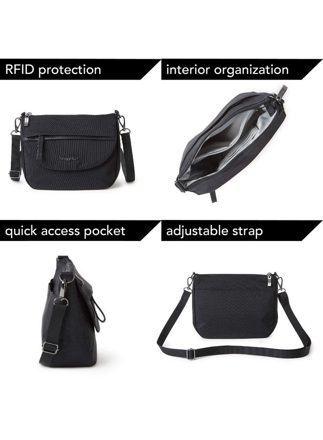 Womens 2.0 Pocket Crossbody 2 0 With Rfid Black One Size Us