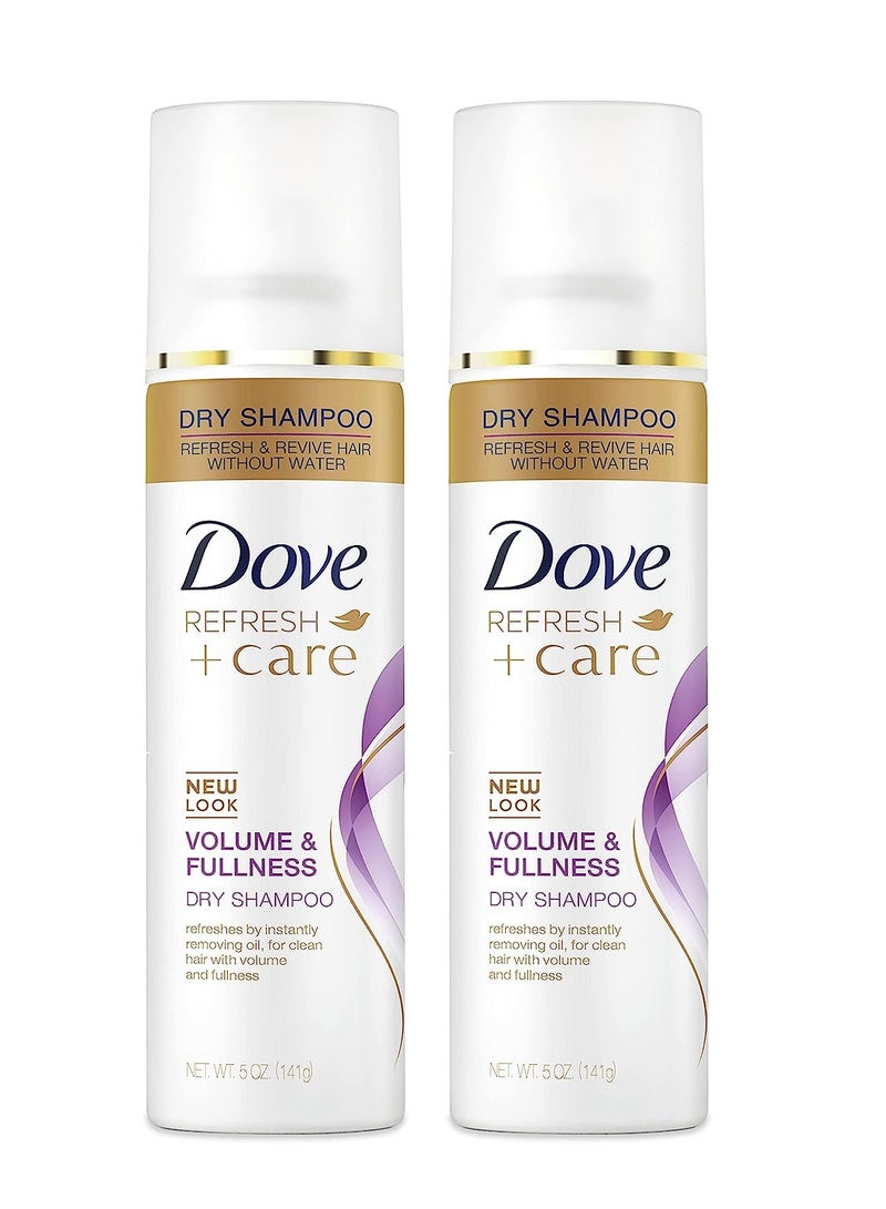 Dove Dry Shampoo Volume & Fullness 2 Count for Oily Hair for Refreshed Hair 5 oz