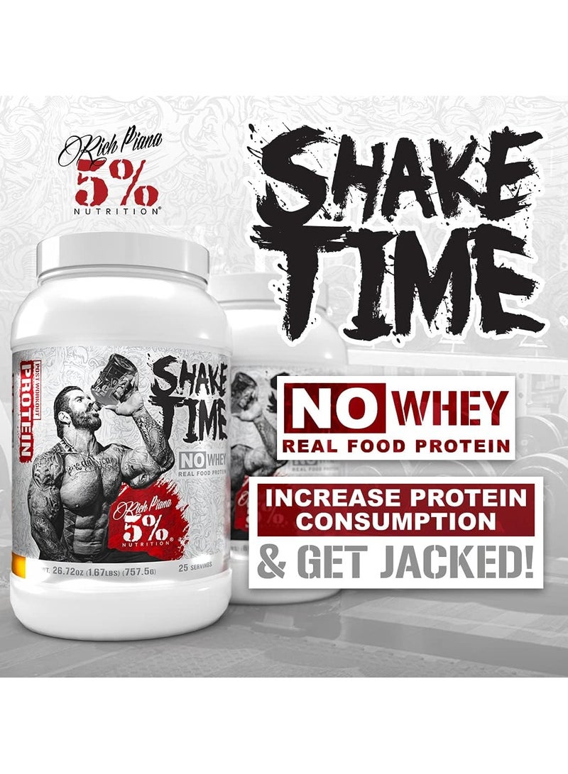 5% Nutrition Rich Piana Shake Time 1.8 Lbs Chocolate Flavor 25 Serving