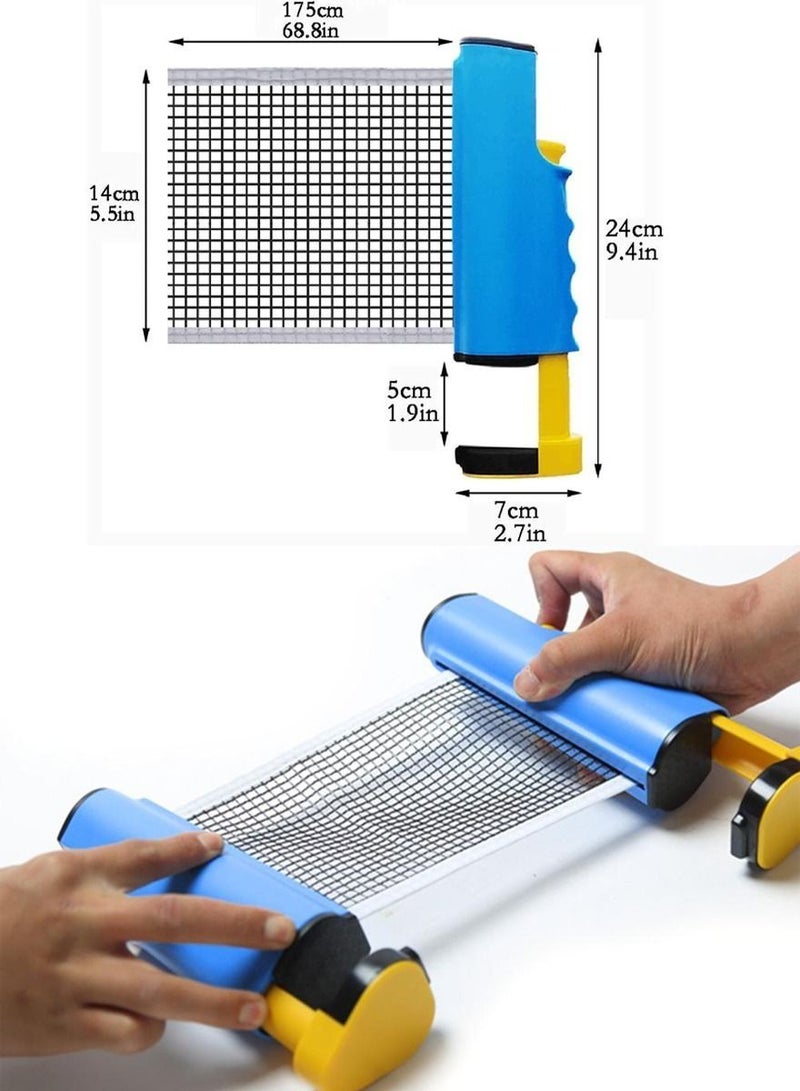 Premium Retractable Table Tennis Net, Portable Ping Pong Net And Post 1.75M, Perfect for All Ping Pong Tables, Office Desk, Home Kitchen, Dining Table, Fits Any Tables, Easy To Install