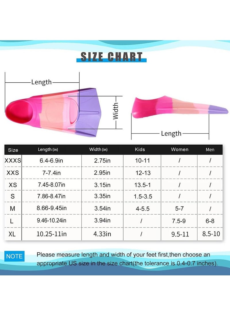 Coolbaby Kids Swimming Fins Swimming Training Fins for Diving or Lap Swimming XS 30-32