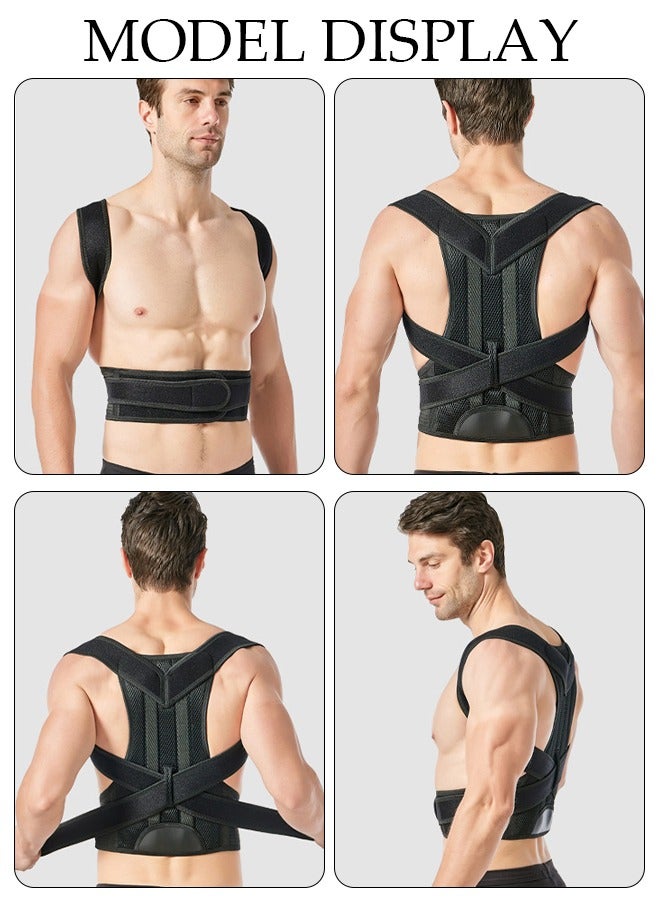 Posture Corrector Belt for Men and Women Comfortable Adjustable Back Braces Improve Neck Shoulder Posture Bands Pain Relief for Back Shoulders Neck M