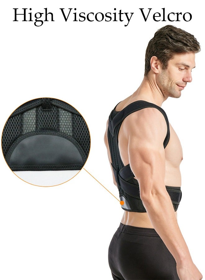 Posture Corrector Belt for Men and Women Comfortable Adjustable Back Braces Improve Neck Shoulder Posture Bands Pain Relief for Back Shoulders Neck M
