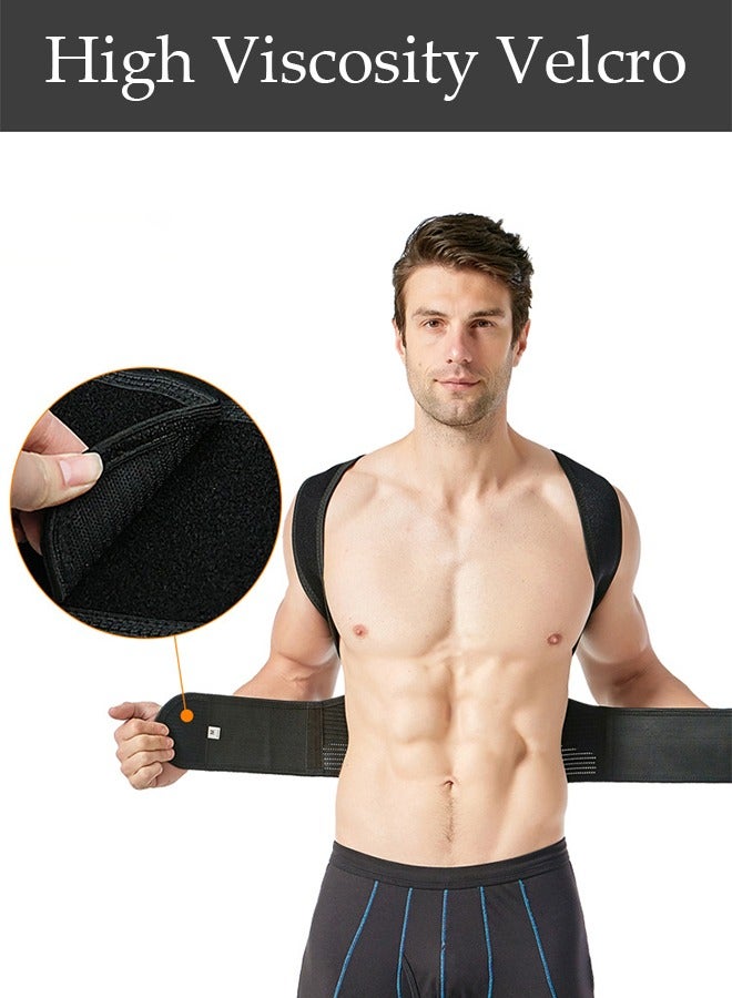 Posture Corrector Belt for Men and Women Comfortable Adjustable Back Braces Improve Neck Shoulder Posture Bands Pain Relief for Back Shoulders Neck M