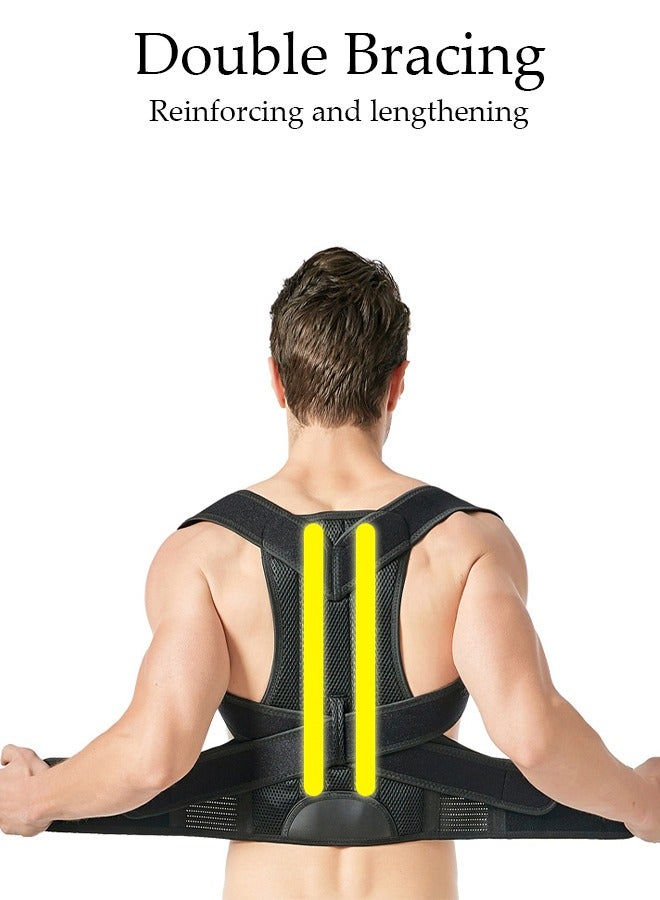 Posture Corrector Belt for Men and Women Comfortable Adjustable Back Braces Improve Neck Shoulder Posture Bands Pain Relief for Back Shoulders Neck M
