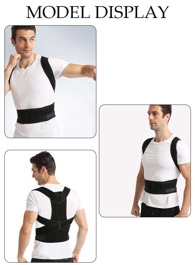 Posture Corrector for Women and Men, Back Brace Fully Adjustable & Comfy, Muscle Memory Support Straightener, Providing Pain Relief from Neck, Shoulder, and Upper and Lower Back