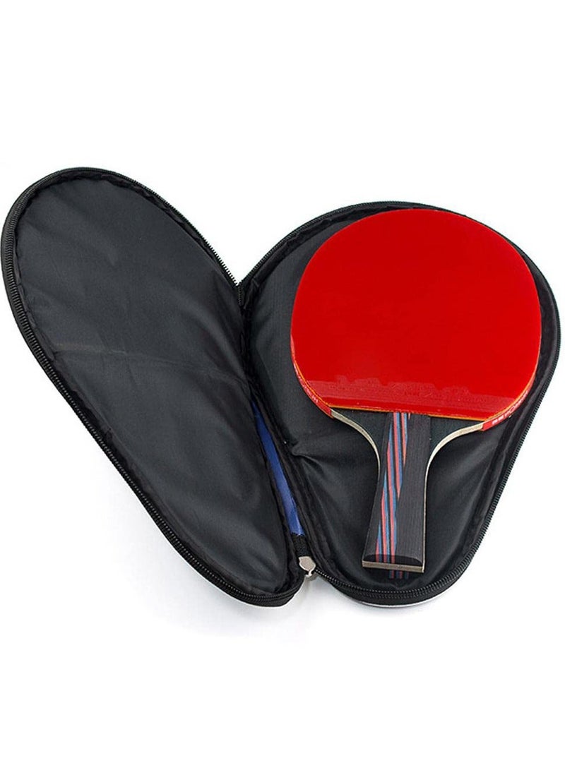 Table Tennis Bat Bag,Waterproof Ping Pong Paddle Bat Pouch,Table Tennis Racket Cover for One Racket Extra Ball Compartment for 3 Balls