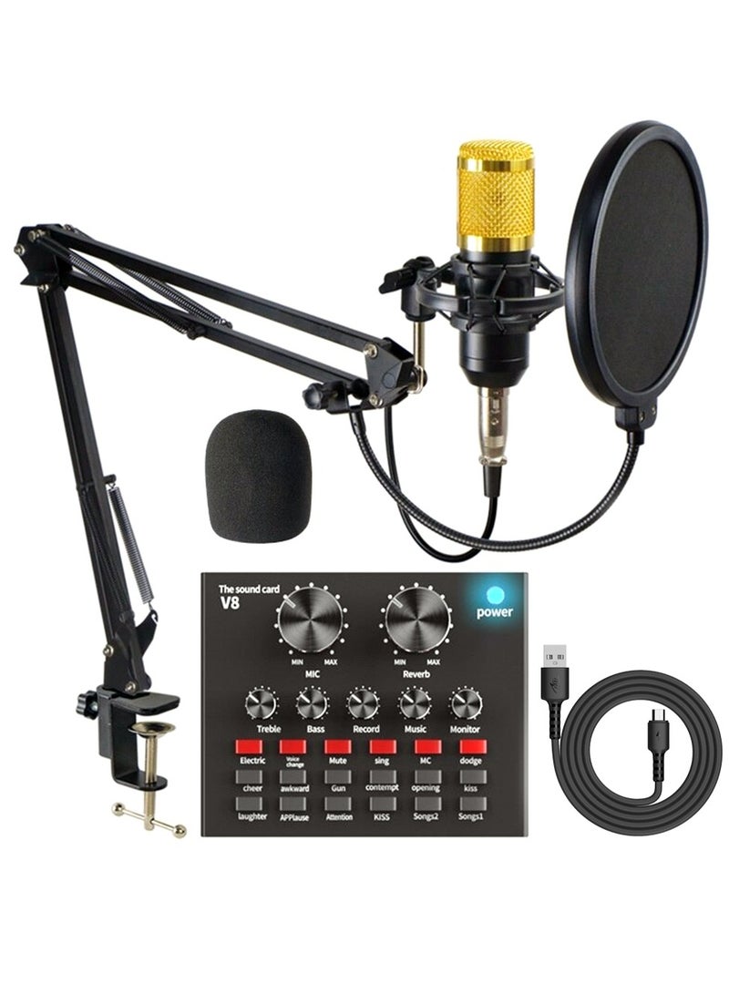 V8 Live Sound Card Intelligent Volume Adjustable Audio Mixer