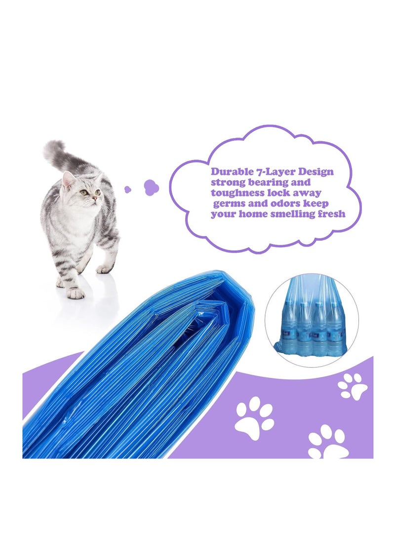 4 Pack Cat Litter Refills Bag, Litter Refills Generic Compatible with Standard/ XL Genie Litter Disposal Refill Cartridge, leak-proof and tear-resistant (Included One Non-original Refill Cartridge)